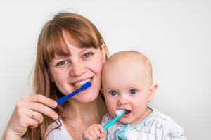 Aspen Dental Care Blog Mother and Child Brushing
